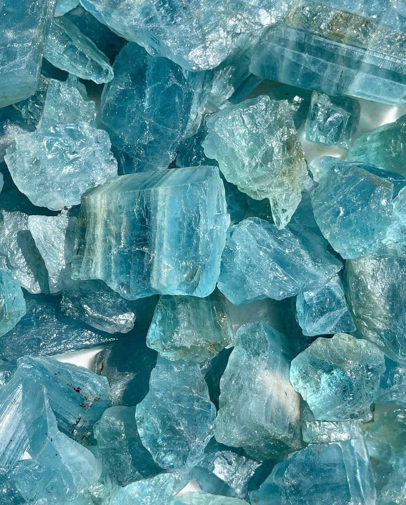Apatite crystal with bright blue-green tone and energized clarity.
